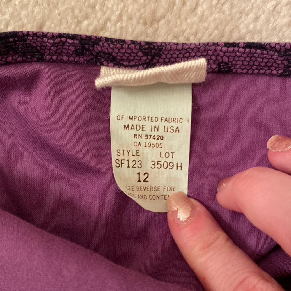 🥭 (4 for $15) Girls Purple and Black skirt - Picture 4 of 7